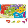 Puzzle - Carte de la France et régions - 93 pièces aimantées - Dès 7 ans - Janod