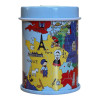 Taille-crayon - 1 trou - Avec réservoir métal - Motif carte du monde - Scolaire