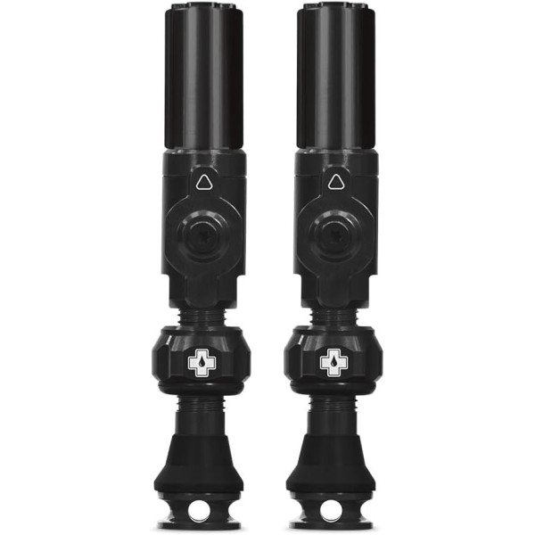 photo-Valves - Tubeless - Big Bore Hybrid - Noir - Small - Pour gonflage maximal - Vélo - VTT - Muc-Off