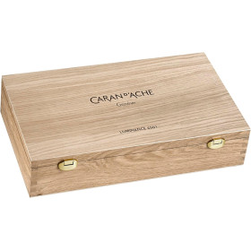Crayons de couleur - Luminance 6901 - Caran d'Ache - Coffret bois - 112 crayons