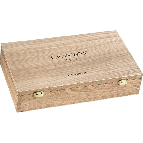 Crayons de couleur - Luminance 6901 - Caran d'Ache - Coffret bois - 112 crayons