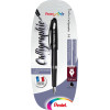 photo-Stylo plume - Pour calligraphie - Pointe fine 1,4mm - Rechargeable - Encre noire - Pentel