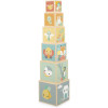 Jeux d'éveil - Cubes à empiler - Bois - Assortiments de 6 tailles et modèles - Dès 6 mois - Janod