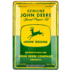 photo-Plaque - Enseigne publicitaire - Vintage - John Deere - Design rétro - 20x30cm
