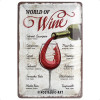 photo-Plaque - Enseigne publicitaire - Vintage - World of wine - Design rétro - 20x30cm