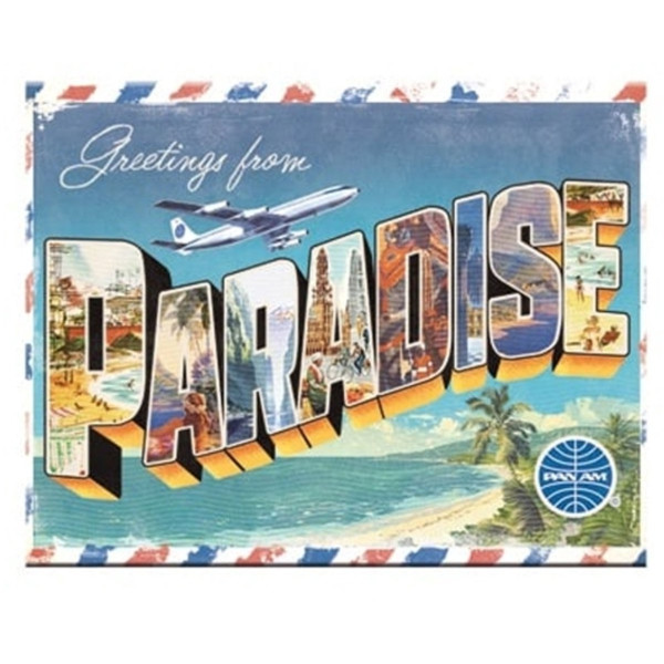 photo-Magnet - Aimant - Vintage - 6x8cm - Paradise - Design rétro - Idée cadeau