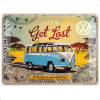 photo-Plaque - Enseigne publicitaire - Vintage - Volkswagen Bulli - Design rétro - 30x40cm