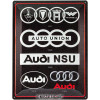 photo-Plaque - Enseigne publicitaire - Vintage - Audi logos - Design rétro - 30x40cm
