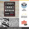 Plaque - Enseigne publicitaire - Vintage - Audi logos - Design rétro - 30x40cm