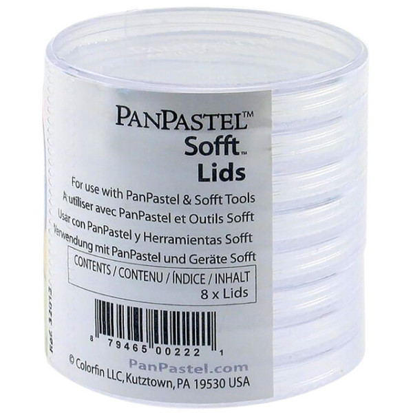 photo-Couvercles pour pots de pastel PanPastel - Plastique - Transparent - 8 pièces