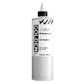 photo-Encre acrylique - Extra-fine - Gris neutre 8 - Dessin, calligraphie - Golden - 473ml