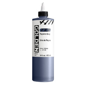 photo-Encre acrylique - Extra-fine - Gris de Payne - Dessin, calligraphie - Golden - 473ml