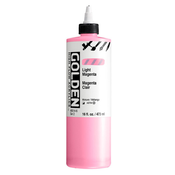 photo-Encre acrylique - Extra-fine - Magenta clair - Dessin, calligraphie - Golden - 473ml