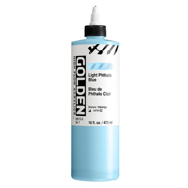photo-Encre acrylique - Extra-fine - Bleu de phtalo clair - Dessin, calligraphie - Golden - 473ml