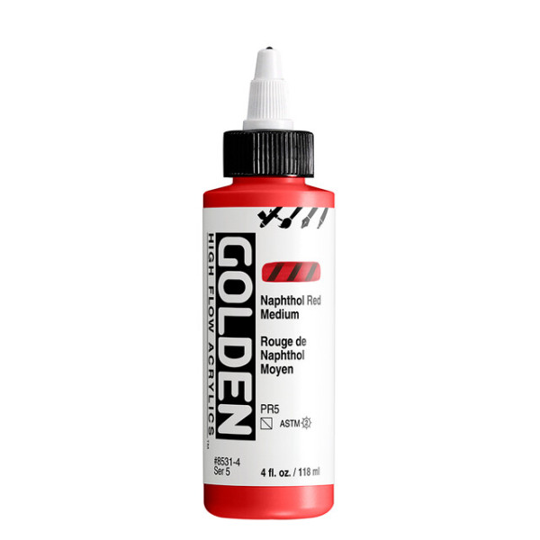 photo-Encre acrylique - Extra-fine - Rouge Naphtol moyen - Dessin, calligraphie - Golden - 118ml