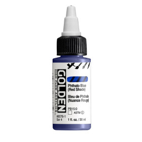photo-Encre acrylique - Extra-fine - Bleu de phtalo - Dessin, calligraphie - Golden - 30ml