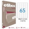 photo-6500 étiquettes - Blanches - 38x21,2mm - Etibox - Apli - 119770 - Copieur, laser, jet d'encre
