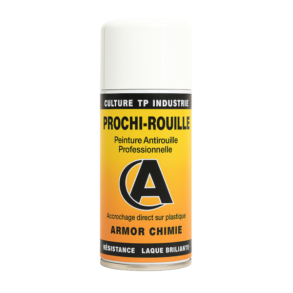 photo-Bombe de peinture - Antirouille - Blanc - Brillant - Prochi-rouille - Armor Chimie - 400ml