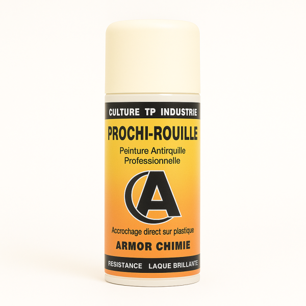 photo-Bombe de peinture - Antirouille - Blanc - RAL 9010 - Brillant - Prochi-rouille - Armor Chimie - 400ml