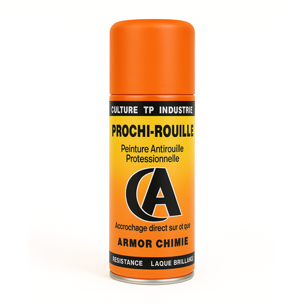 photo-Bombe de peinture - Antirouille - Orange Someca 1203 - Brillant - Prochi-rouille - Armor Chimie - 400ml