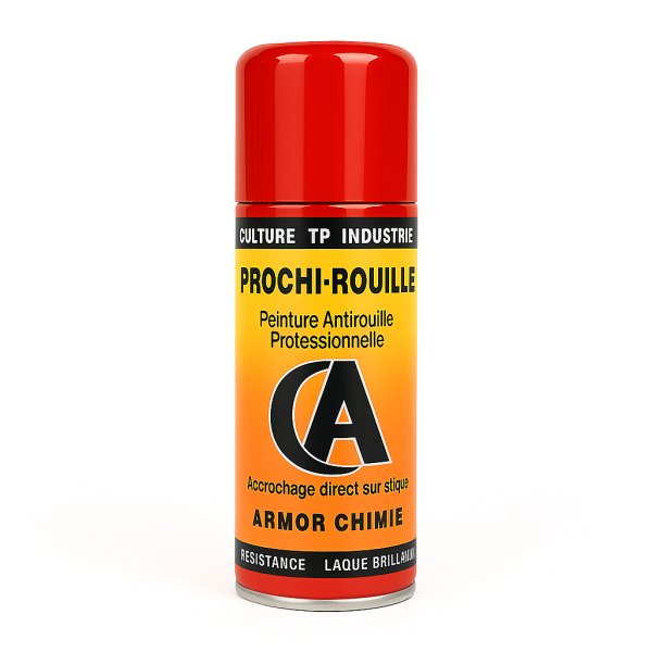 photo-Bombe de peinture - Antirouille - Rouge Kuhn 1403 - Brillant - Prochi-rouille - Armor Chimie - 400ml