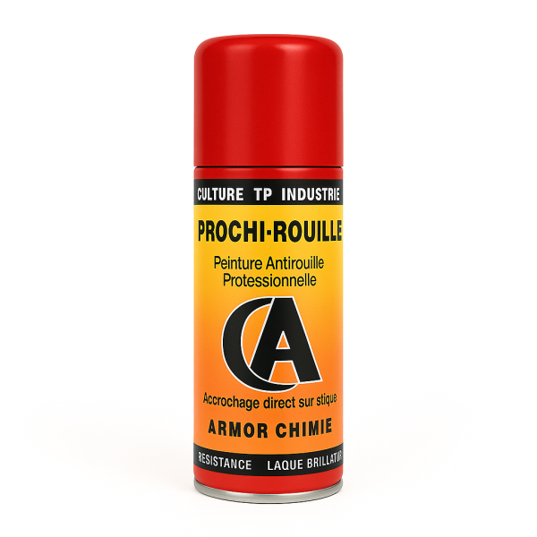 photo-Bombe de peinture - Antirouille - Rouge IH 1402 - Brillant - Prochi-rouille - Armor Chimie - 400ml