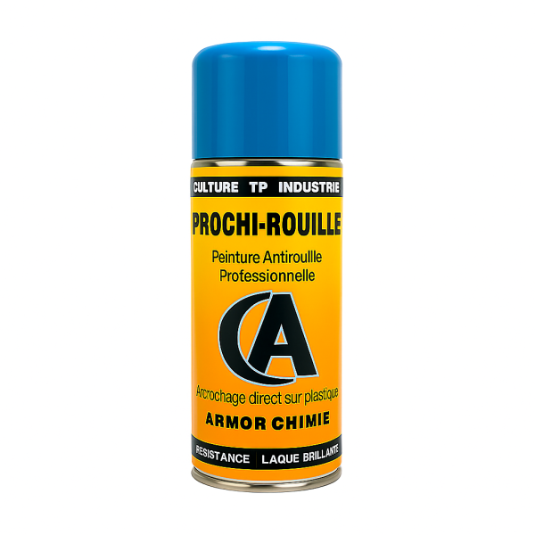 photo-Bombe de peinture - Antirouille - Bleu New Holland 340 - Prochi-rouille - Armor Chimie - 400ml