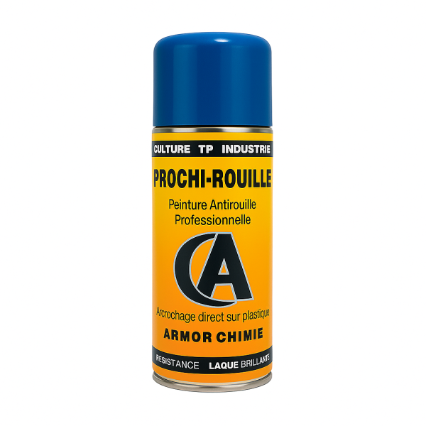 photo-Bombe de peinture - Antirouille - Bleu Ford 326 - Prochi-rouille - Armor Chimie - 400ml