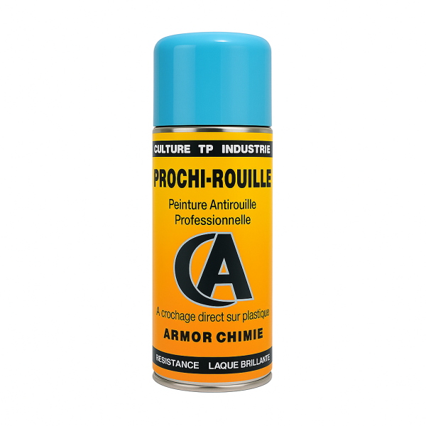 photo-Bombe de peinture - Antirouille - Bleu Berthoud 306 - Prochi-rouille - Armor Chimie - 400ml