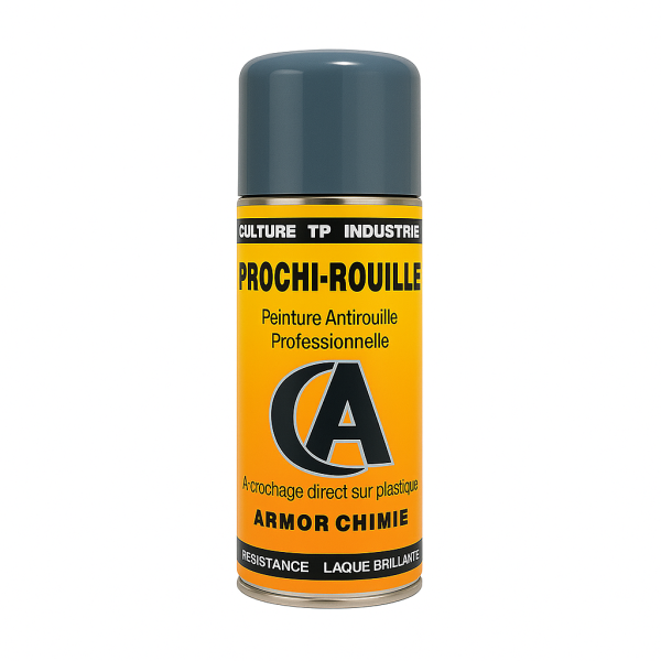 photo-Bombe de peinture - Antirouille - Bleu - RAL5008 - Prochi-rouille - Armor Chimie - 400ml