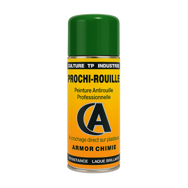 photo-Bombe de peinture - Antirouille - Vert Fendt Green 1835 - Prochi-rouille - Armor Chimie - 400ml