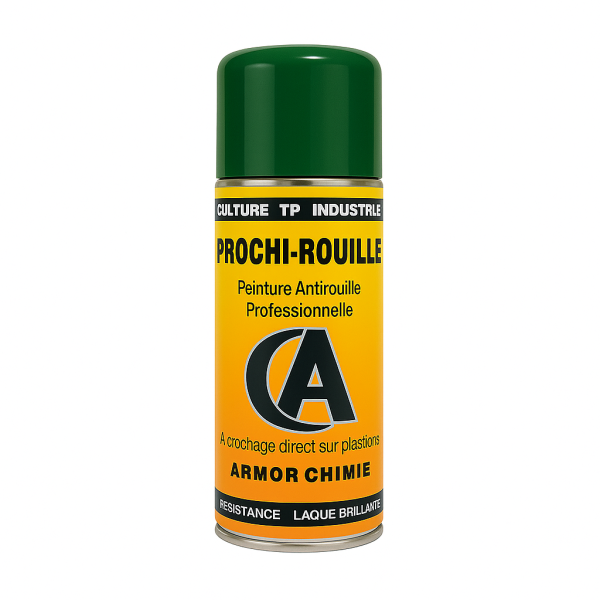 photo-Bombe de peinture - Antirouille - Vert - RAL6005 - Prochi-rouille - Armor Chimie - 400ml
