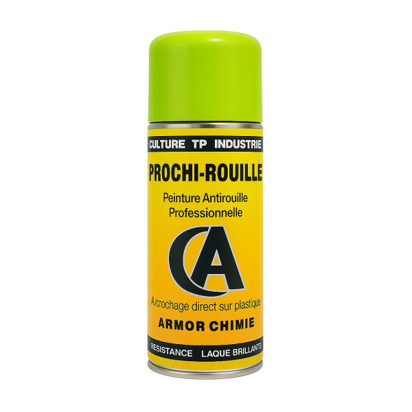 photo-Bombe de peinture - Antirouille - Vert Claas 1607 - Prochi-rouille - Armor Chimie - 400ml