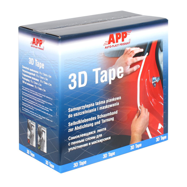 photo-Ruban de masquage - Mousse - Blanc - Rouleau 13mmx50m - Autocollant - 3D - APP 3D Tape