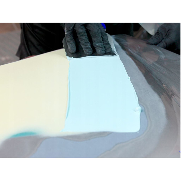 Mastic - Universel - Avec durcisseur - Bleu clair - Bi-composant - Polyester - APP - 500g
