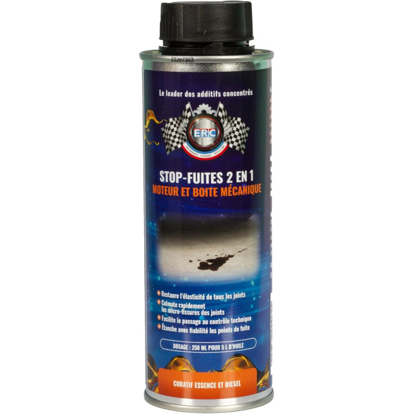 photo-Additif - Stop-fuites 2 en 1 - Moteur et boite mécanique - Essence - Diesel - ERC - 250ml