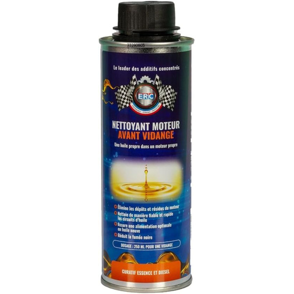 photo-Additif - Nettoyant moteur avant vidange - Essence - Diesel - ERC - 250ml