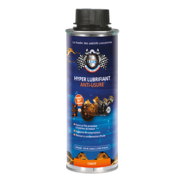 photo-Hyper lubrifiant anti-usure - Nano 10-9 - Essence - Diesel - Prolonge la durée vie moteur - ERC
