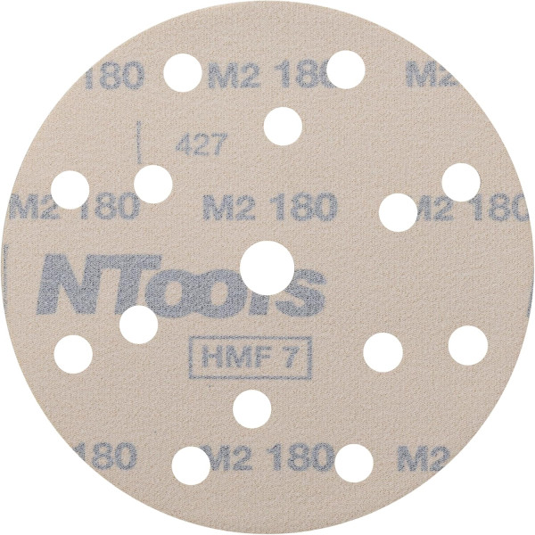 Disque de ponçage - Abrasif - 150mm diamètre - Grain 180 - 100 pièces - Ntools HMF7