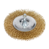 photo-Brosse métallique pour perceuse - Plate - 75P - 75mm diamètre - Avec tige hexagonale - NTools