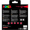 Marqueurs POSCA - PC-5BR - Pointe pinceau moyenne - 8 couleurs assorties