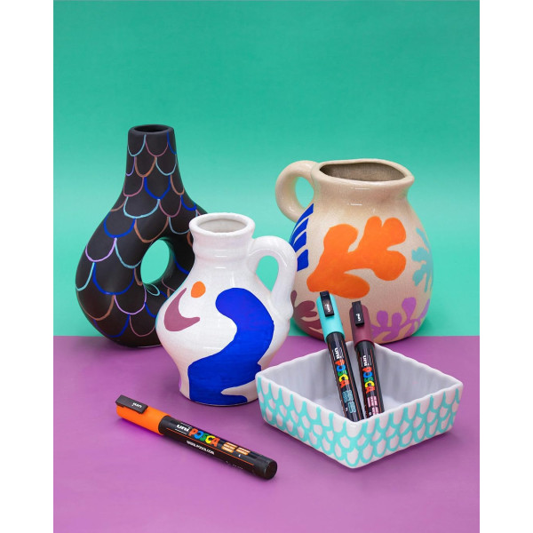 Malette de 40 feutres - POSCA - Assortiments couleurs + pointes - PC1-1M - PC3M - PC5M - PC8K