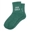 photo-Chaussettes - Femme - Vert avec paillettes - Casse-couille - Taille 36/42 - Humour - Cadeau