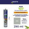Mastic - MS polymères - Gris - Etanche et fixation - Spécial zinc - Bostik - 300ml