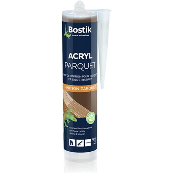 photo-Mastic de finition  - Parquets et sols stratifiés - Couleur Wengé - Finition parquet - Bostik - 300ml