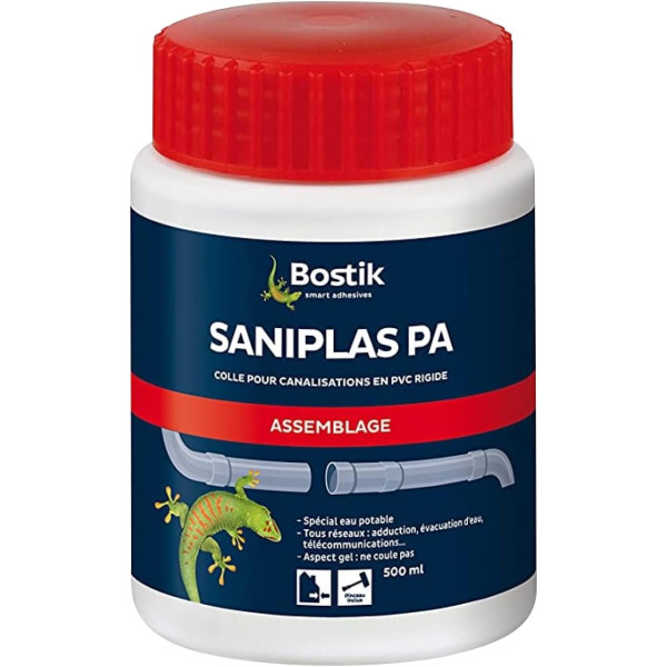 photo-Colle - Pour canalisations en PVC rigide - Tous réseaux - Pour eau potable - Bostik - SANIPLAS PA