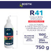 Colle vinylique - Bois - Assemblage et plaçage - Intérieur/extérieur - Blanc - Bostik R41 - 750g