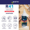 Colle vinylique - Bois - Assemblage et plaçage - Intérieur/extérieur - Blanc - Bostik R41 - 750g
