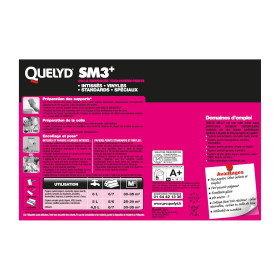 Colle pour papiers peints - Intissés, vinyles, standards, spéciaux - 300g - Application directe - 6/7 rouleaux - Quelyd