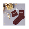 Chaussettes - Femme - Marron avec paillettes - Poulette - Taille 36/42 - Humour - Cadeau